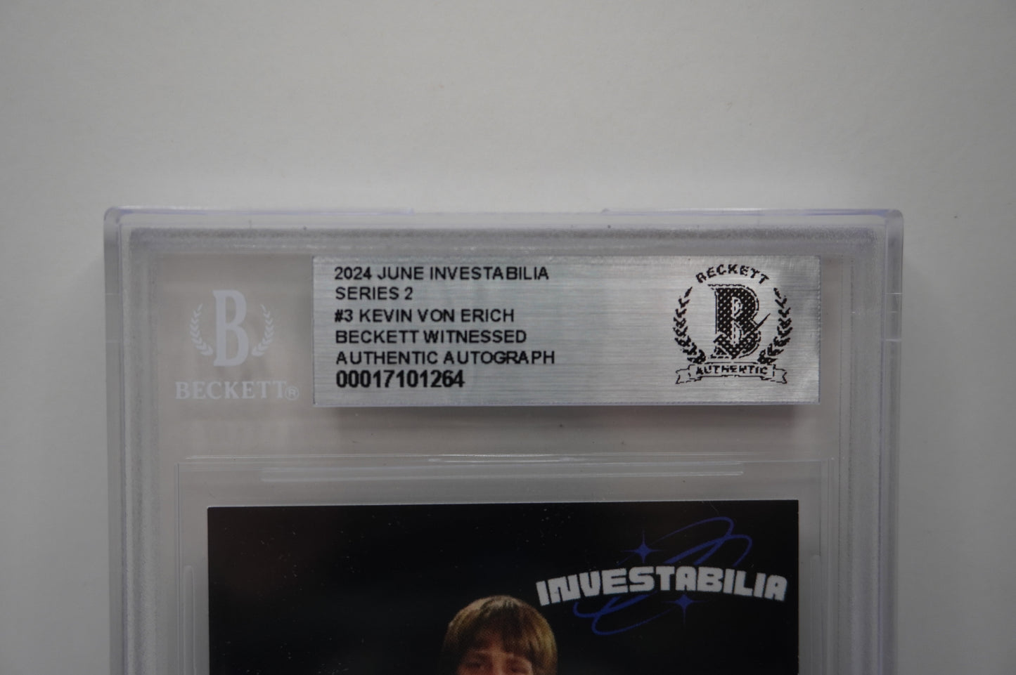 2024 JUNE INVESTABILIA SERIES 2 KEVIN VON ERICH #4 BGS AUTH. AUTO