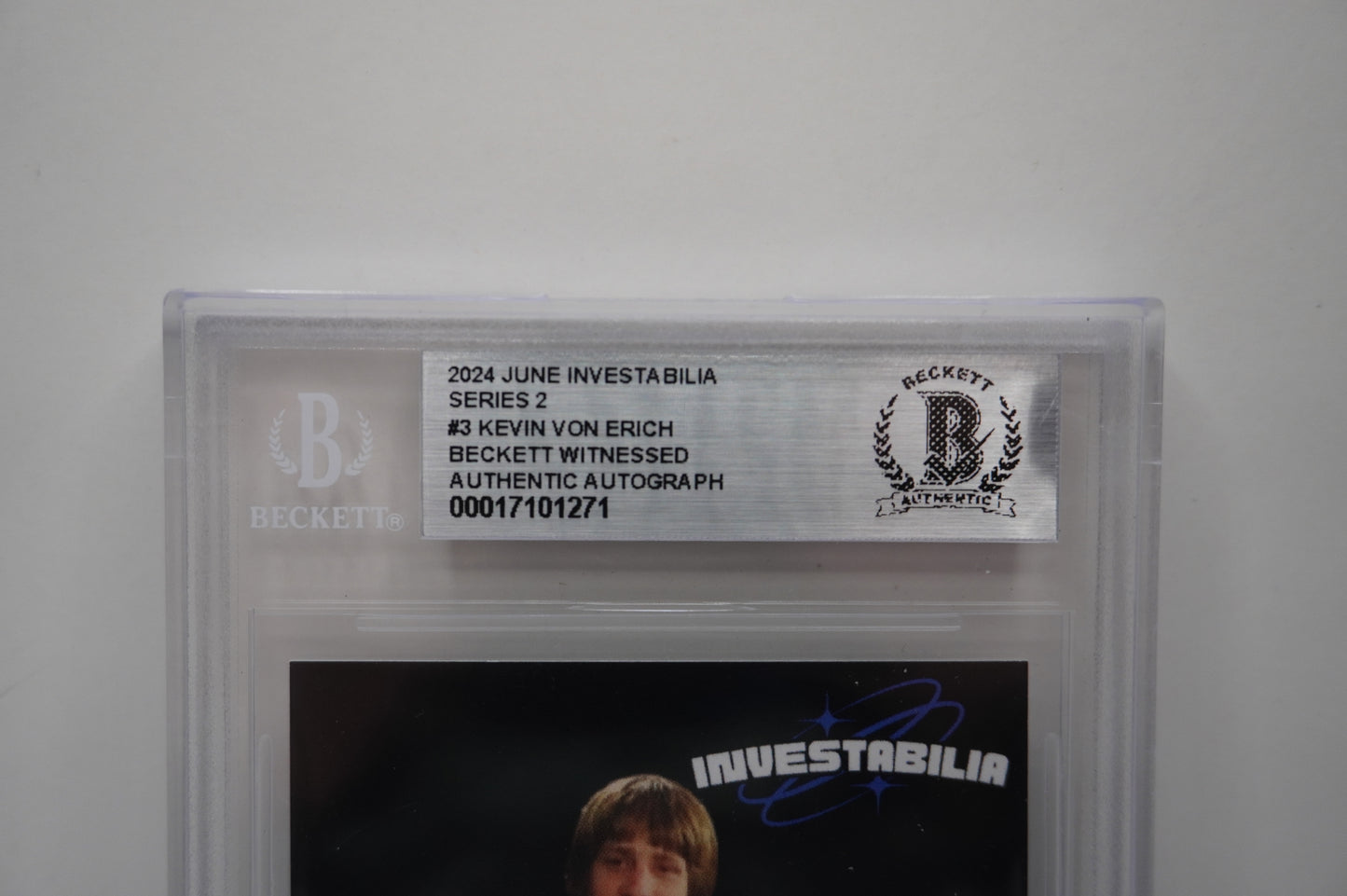 2024 JUNE INVESTABILIA SERIES 2 KEVIN VON ERICH #3 BGS AUTH. AUTO