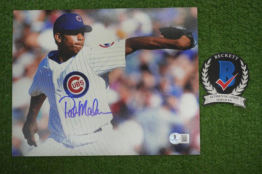 PAT MAHOMES SR. CHICAGO CUBS SIGNED 8x10 PHOTO Twins Chiefs BAS COA