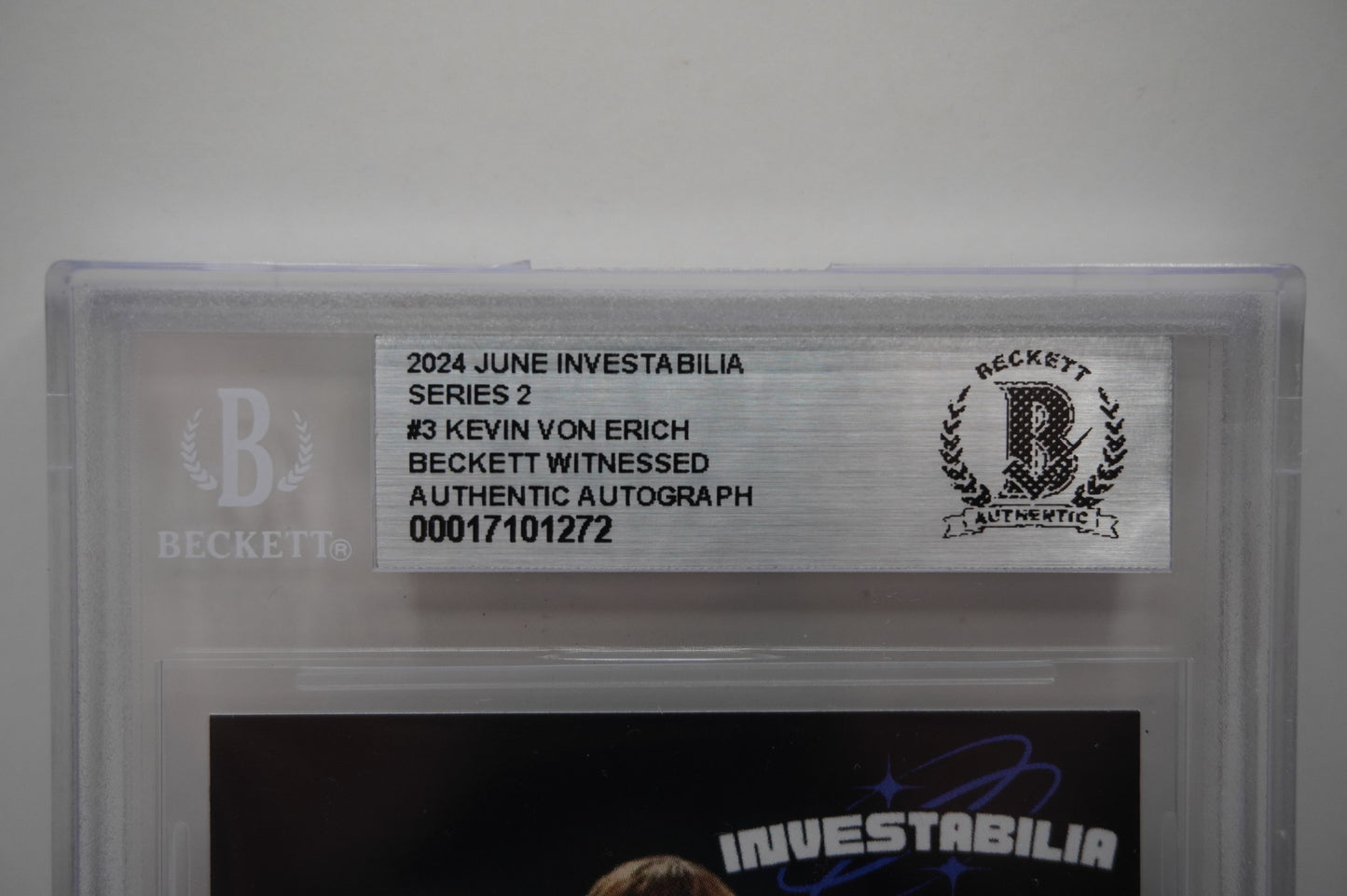2024 JUNE INVESTABILIA SERIES 2 KEVIN VON ERICH #3 BGS AUTH. AUTO