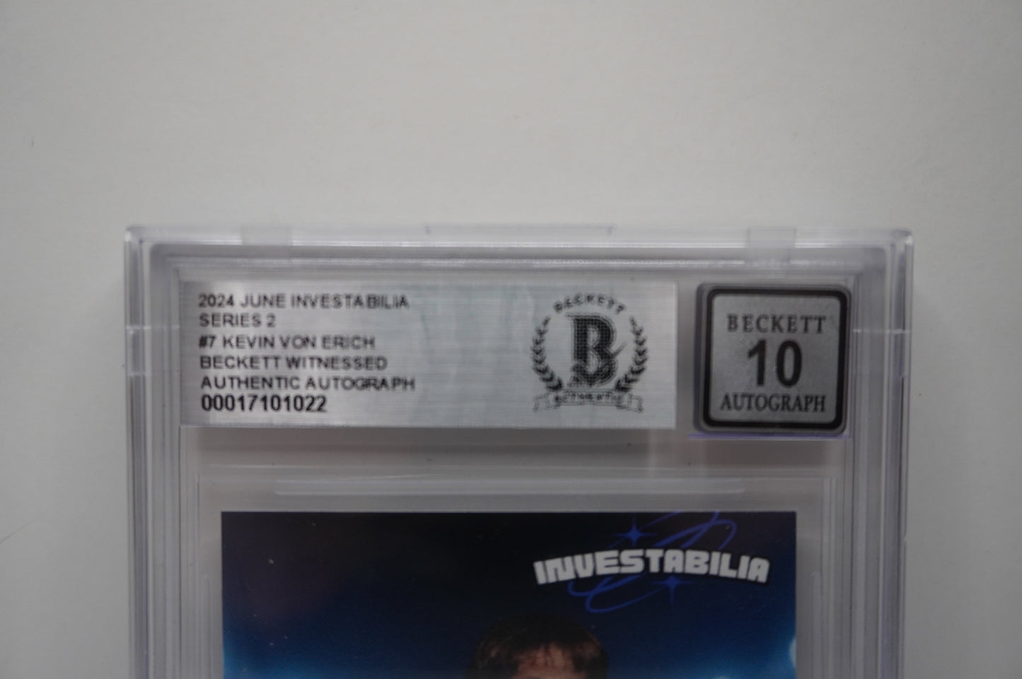 2024 JUNE INVESTABILIA SERIES 2 KEVIN VON ERICH #7 BGS 10 AUTO