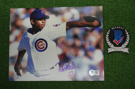 PAT MAHOMES SR. CHICAGO CUBS SIGNED 8x10 PHOTO Twins Chiefs BAS COA