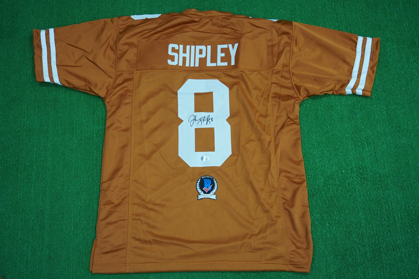 JORDAN SHIPLEY TEXAS UT LONGHORNS SIGNED JERSEY BAS COA