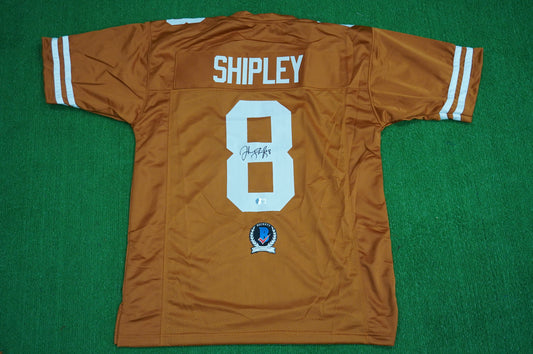 JORDAN SHIPLEY TEXAS UT LONGHORNS SIGNED JERSEY BAS COA