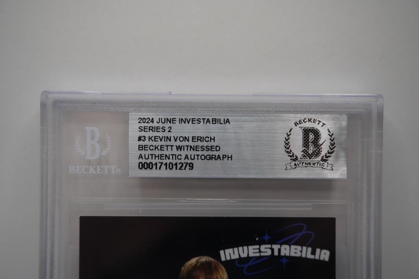 2024 JUNE INVESTABILIA SERIES 2 KEVIN VON ERICH #3 BGS AUTH. AUTO