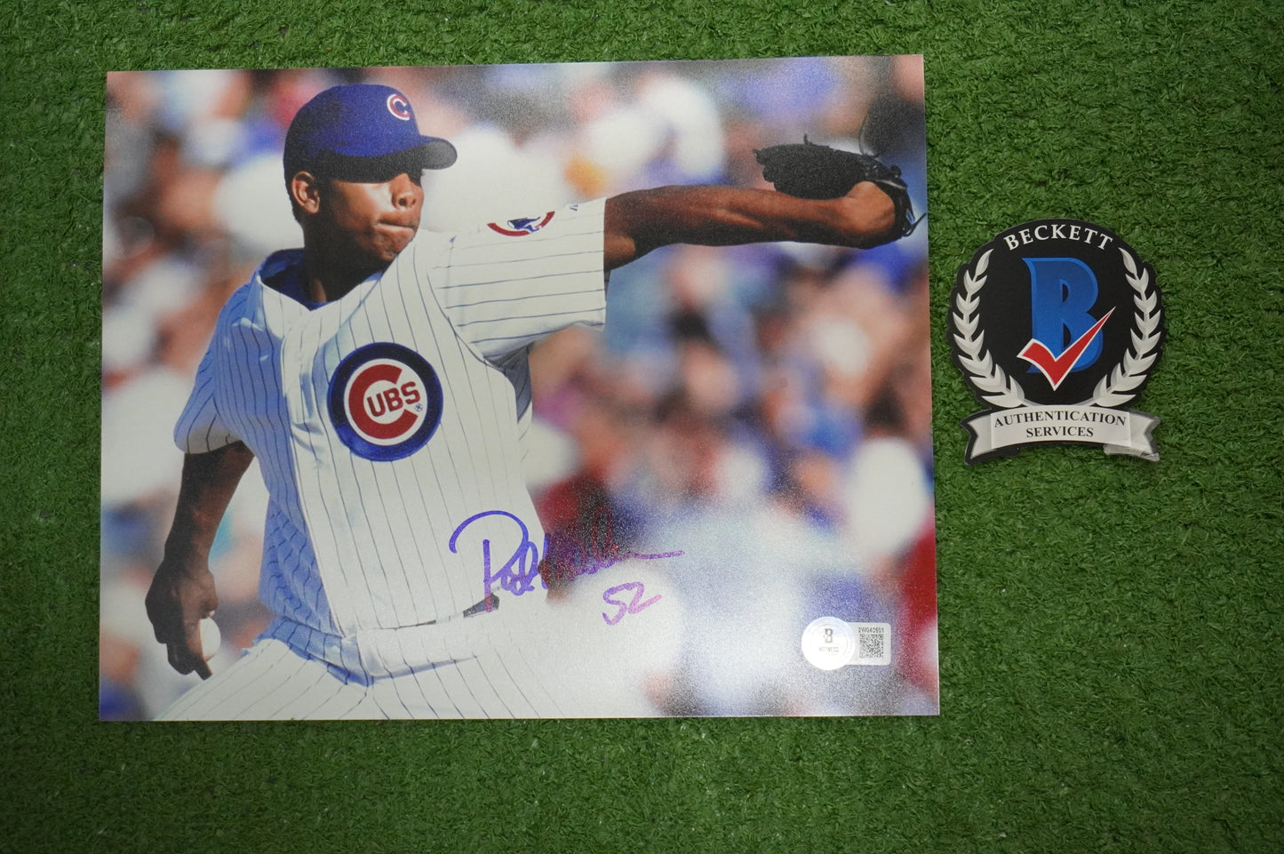 PAT MAHOMES SR. CHICAGO CUBS SIGNED 8x10 PHOTO Twins Chiefs BAS COA