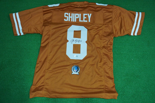 JORDAN SHIPLEY TEXAS UT LONGHORNS SIGNED JERSEY BAS COA
