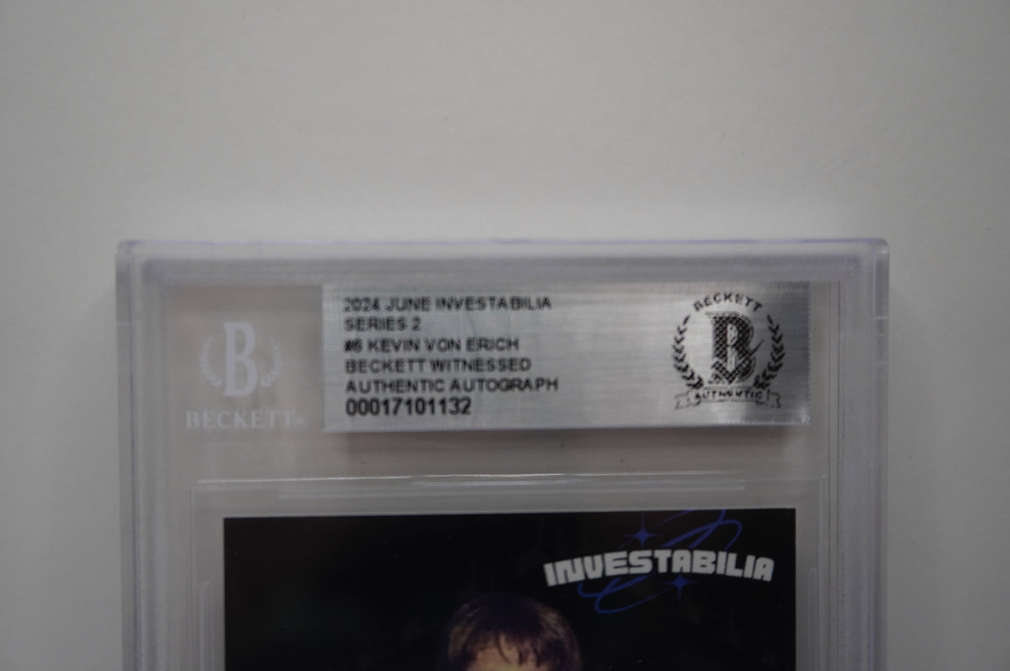 2024 JUNE INVESTABILIA SERIES 2 KEVIN VON ERICH #6 BGS AUTH. AUTO