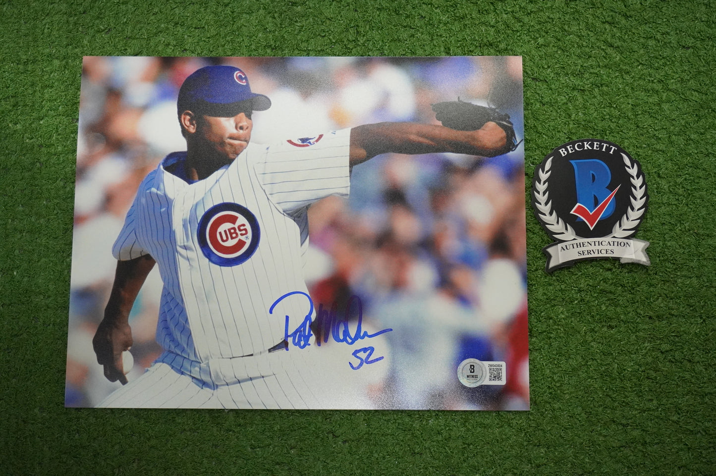 PAT MAHOMES SR. CHICAGO CUBS SIGNED 8x10 PHOTO Twins Chiefs BAS COA