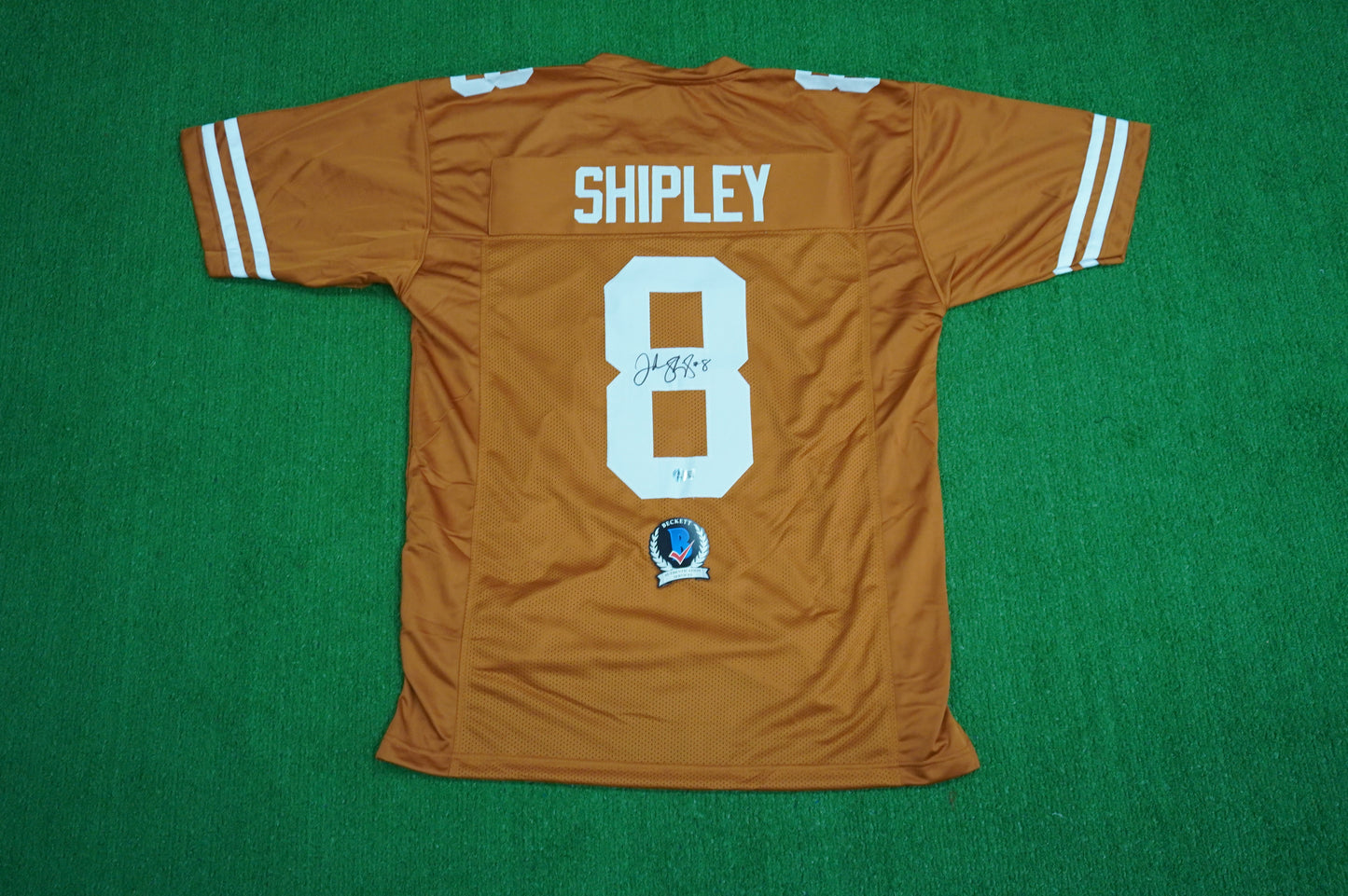 JORDAN SHIPLEY TEXAS UT LONGHORNS SIGNED JERSEY BAS COA