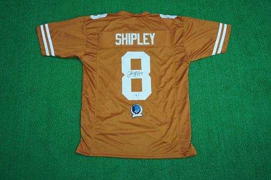 JORDAN SHIPLEY TEXAS UT LONGHORNS SIGNED JERSEY BAS COA