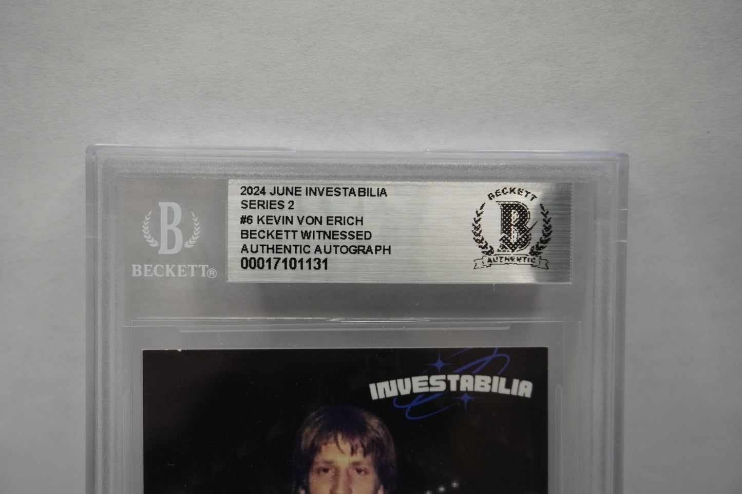 2024 JUNE INVESTABILIA SERIES 2 KEVIN VON ERICH #6 BGS AUTH. AUTO