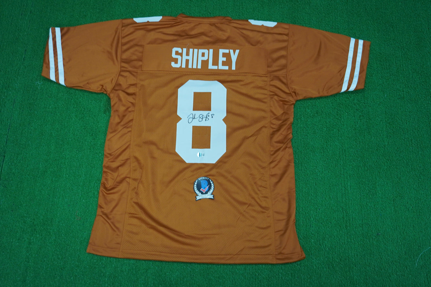 JORDAN SHIPLEY TEXAS UT LONGHORNS SIGNED JERSEY BAS COA