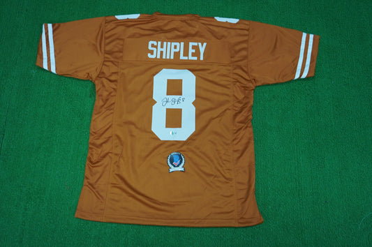 JORDAN SHIPLEY TEXAS UT LONGHORNS SIGNED JERSEY BAS COA
