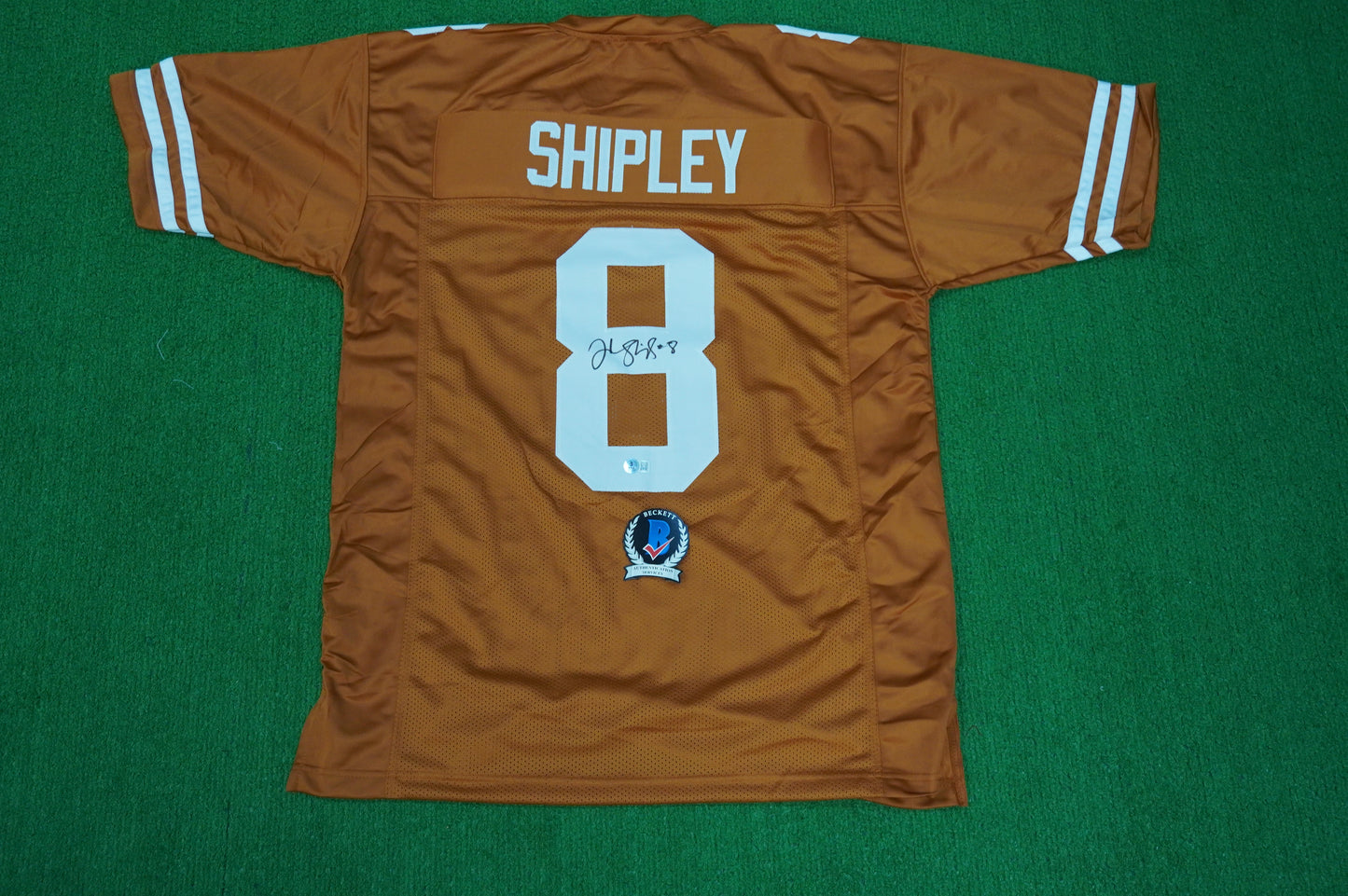 JORDAN SHIPLEY TEXAS UT LONGHORNS SIGNED JERSEY BAS COA