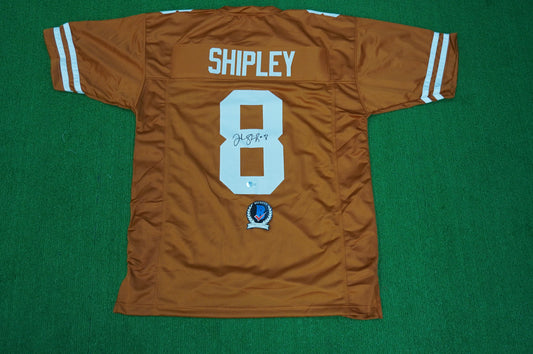 JORDAN SHIPLEY TEXAS UT LONGHORNS SIGNED JERSEY BAS COA
