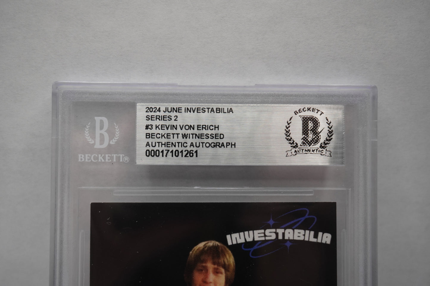 2024 JUNE INVESTABILIA SERIES 2 KEVIN VON ERICH #3 BGS AUTH. AUTO
