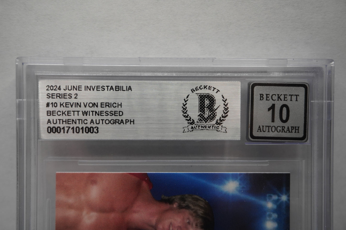2024 JUNE INVESTABILIA SERIES 2 KEVIN VON ERICH #10 BGS AUTH. AUTO 10