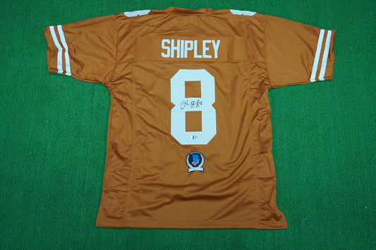 JORDAN SHIPLEY TEXAS UT LONGHORNS SIGNED JERSEY BAS COA