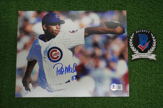PAT MAHOMES SR. CHICAGO CUBS SIGNED 8x10 PHOTO Twins Chiefs BAS COA
