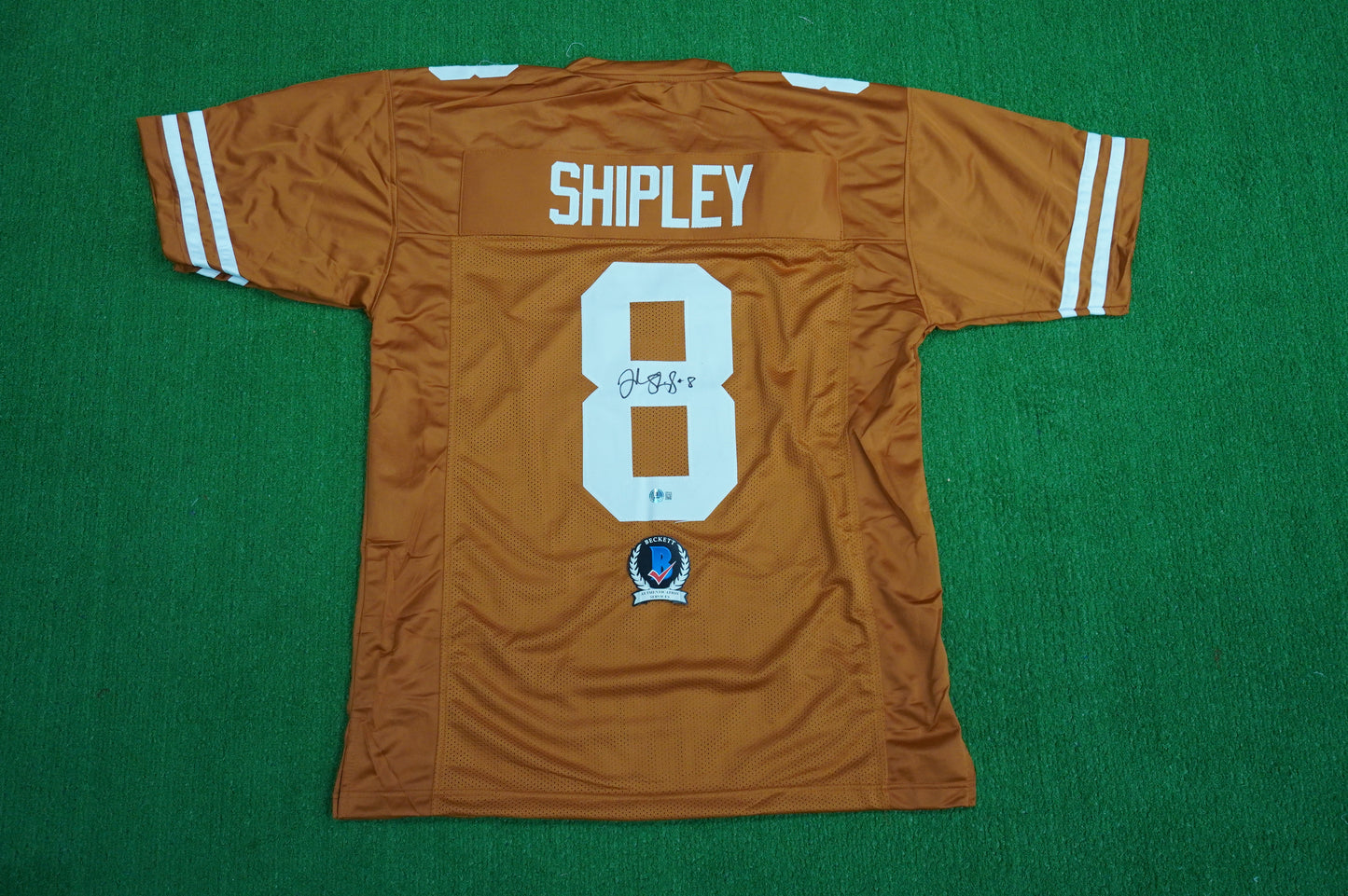 JORDAN SHIPLEY TEXAS UT LONGHORNS SIGNED JERSEY BAS COA