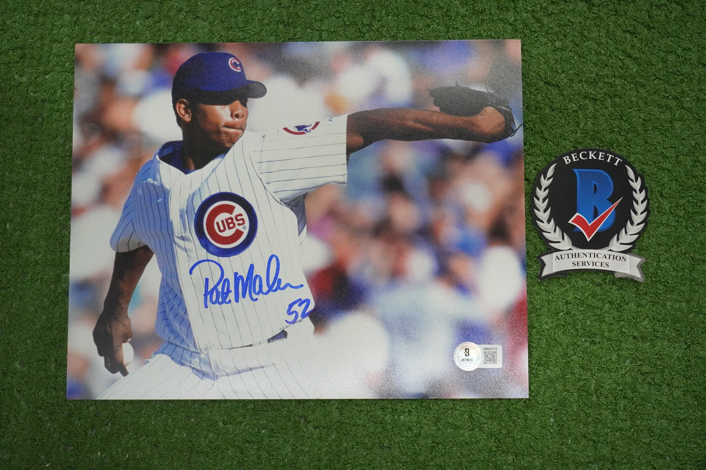 PAT MAHOMES SR. CHICAGO CUBS SIGNED 8x10 PHOTO Twins Chiefs BAS COA