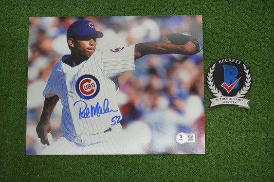 PAT MAHOMES SR. CHICAGO CUBS SIGNED 8x10 PHOTO Twins Chiefs BAS COA