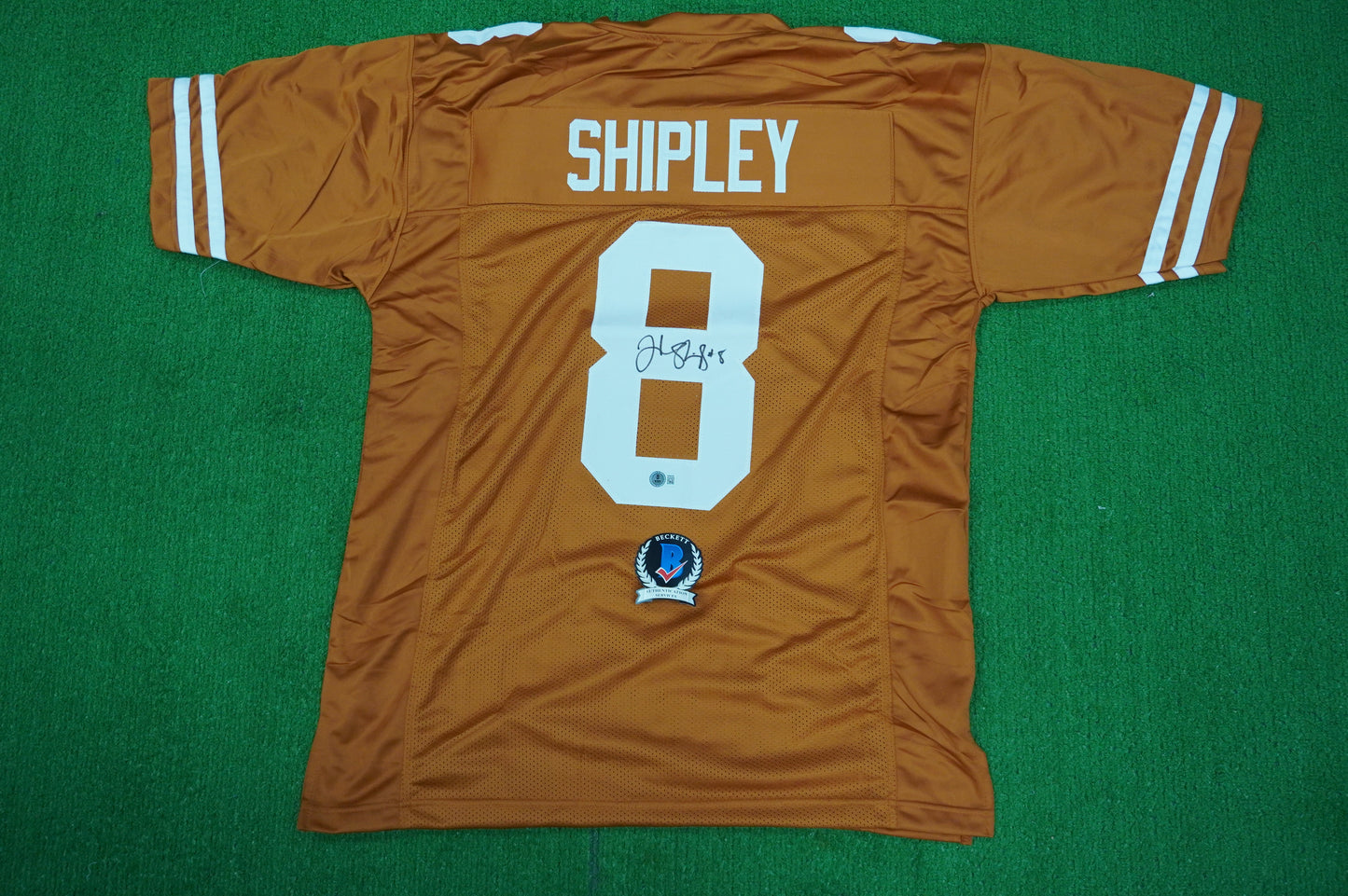 JORDAN SHIPLEY TEXAS UT LONGHORNS SIGNED JERSEY BAS COA