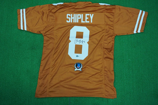 JORDAN SHIPLEY TEXAS UT LONGHORNS SIGNED JERSEY BAS COA
