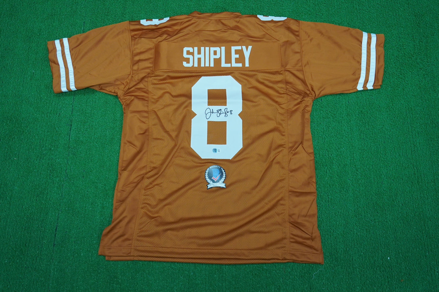 JORDAN SHIPLEY TEXAS UT LONGHORNS SIGNED JERSEY BAS COA