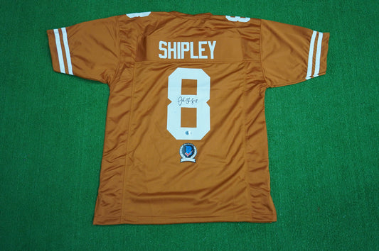 JORDAN SHIPLEY TEXAS UT LONGHORNS SIGNED JERSEY BAS COA