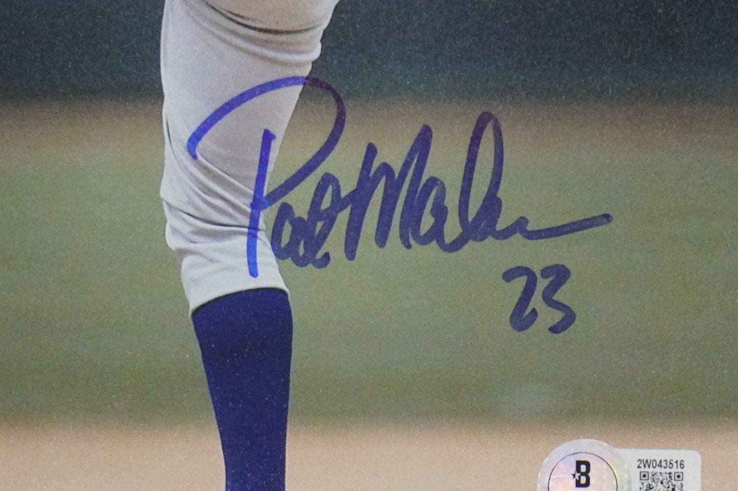 PAT MAHOMES SR. TEXAS RANGERS SIGNED 8x10 PHOTO Twins Chiefs BAS COA