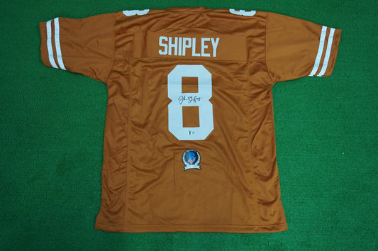 JORDAN SHIPLEY TEXAS UT LONGHORNS SIGNED JERSEY BAS COA