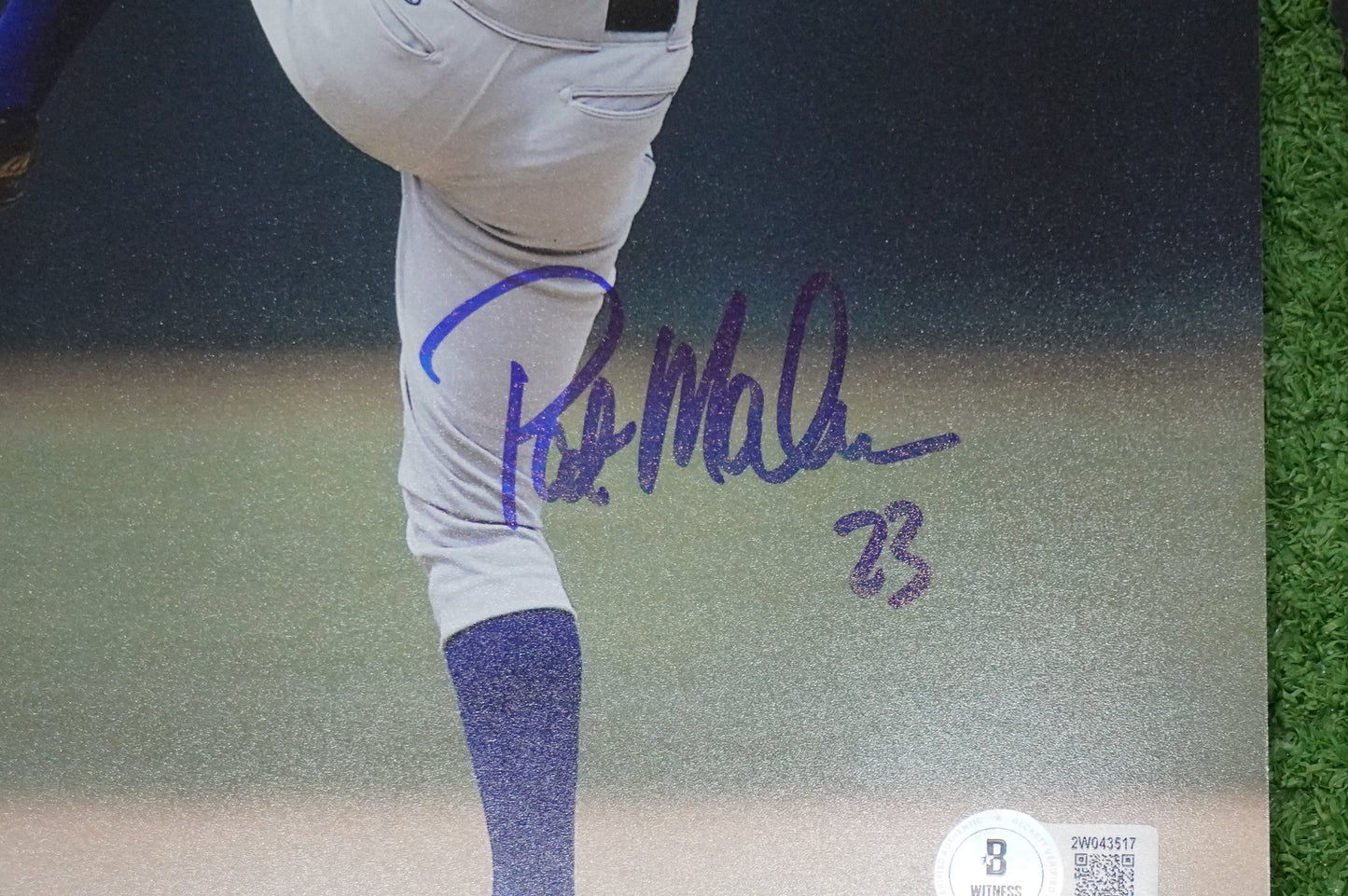 PAT MAHOMES SR. TEXAS RANGERS SIGNED 8x10 PHOTO Twins Chiefs BAS COA