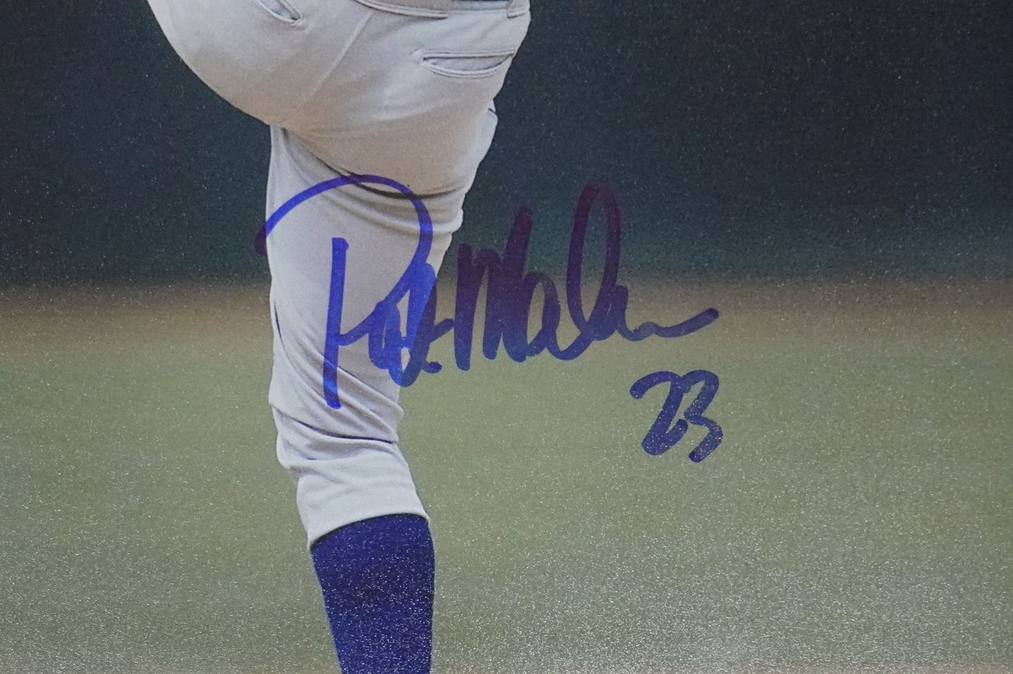 PAT MAHOMES SR. TEXAS RANGERS SIGNED 8x10 PHOTO Twins Chiefs BAS COA