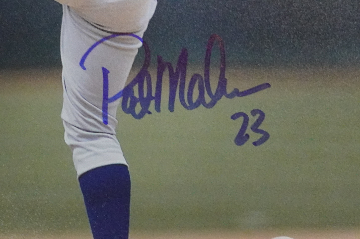 PAT MAHOMES SR. TEXAS RANGERS SIGNED 8x10 PHOTO Twins Chiefs BAS COA