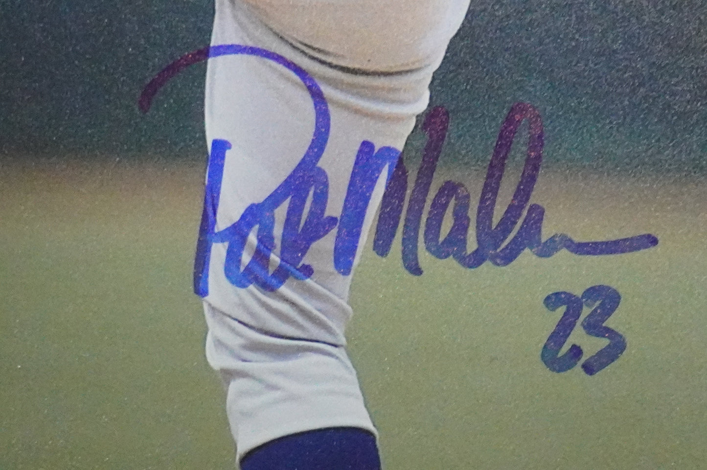 PAT MAHOMES SR. TEXAS RANGERS SIGNED 8x10 PHOTO Twins Chiefs BAS COA