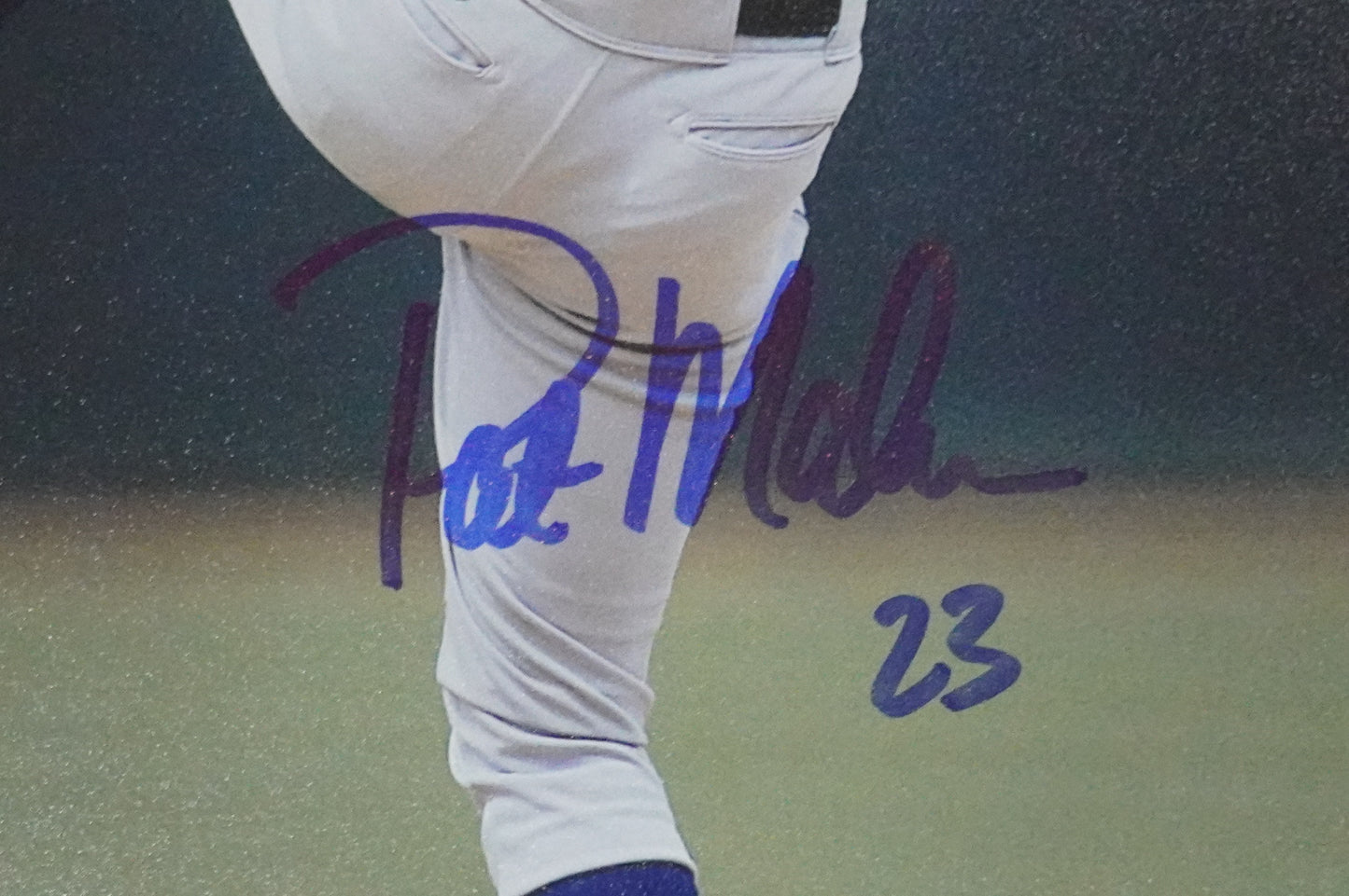 PAT MAHOMES SR. TEXAS RANGERS SIGNED 8x10 PHOTO Twins Chiefs BAS COA