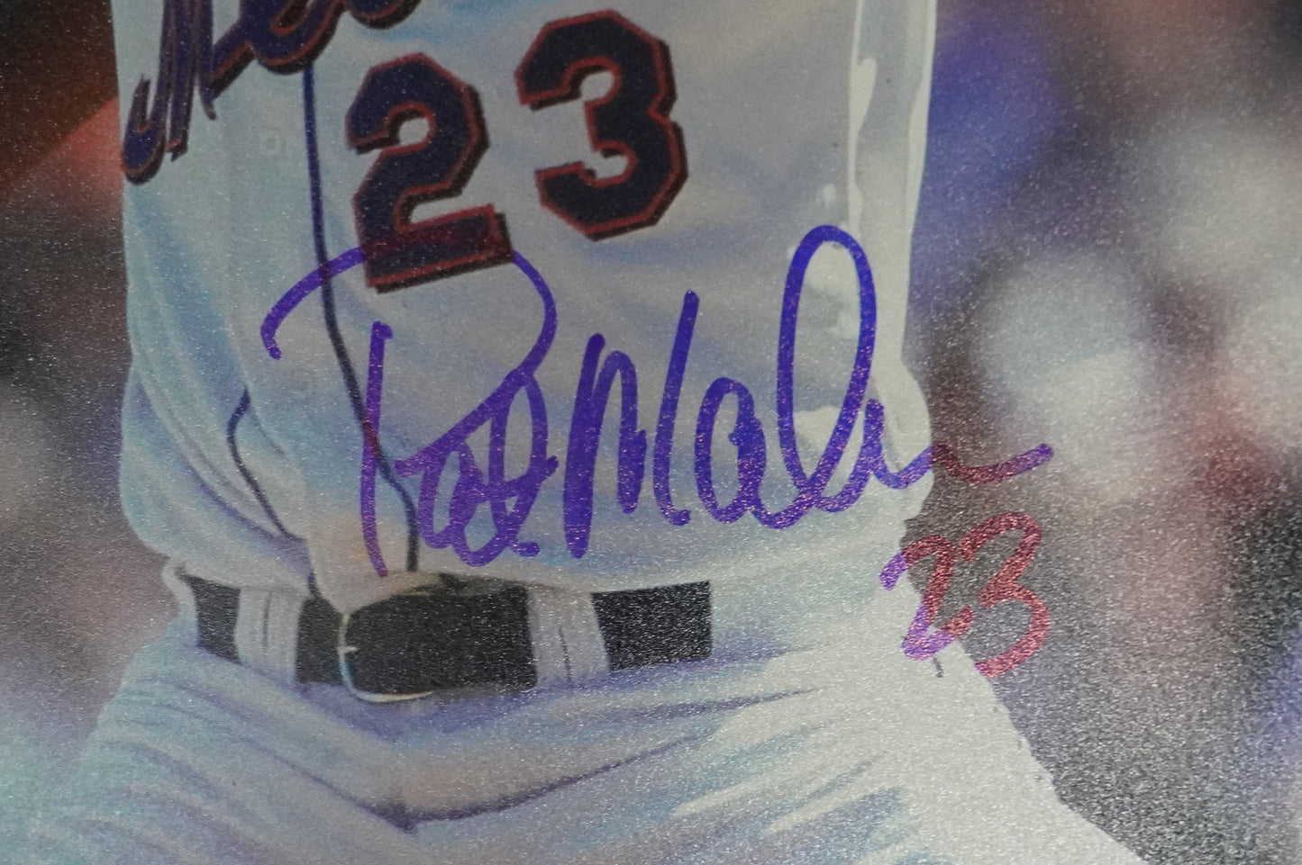 PAT MAHOMES SR. NEW YORK METS SIGNED 8x10 w/GO METS Cubs Rangers BAS COA
