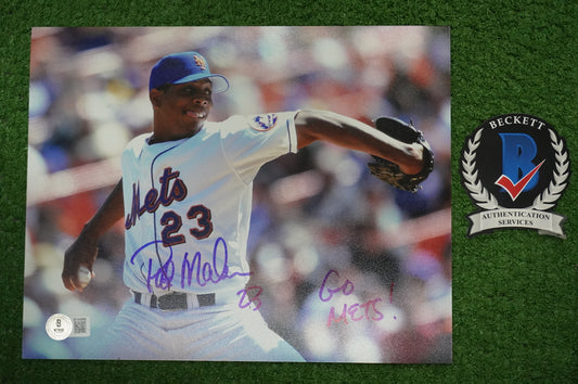 PAT MAHOMES SR. NEW YORK METS SIGNED 8x10 w/GO METS Cubs Rangers BAS COA
