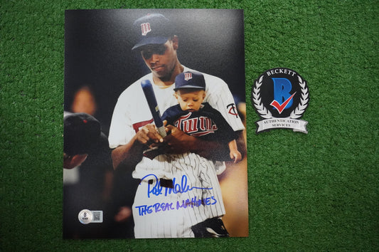 PAT PATRICK MAHOMES SR. SIGNED 8x10 PHOTO w/THE REAL Twins BAS COA