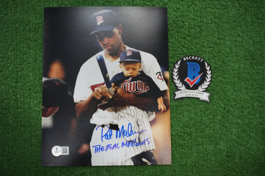 PAT PATRICK MAHOMES SR. SIGNED 8x10 PHOTO w/THE REAL Twins BAS COA