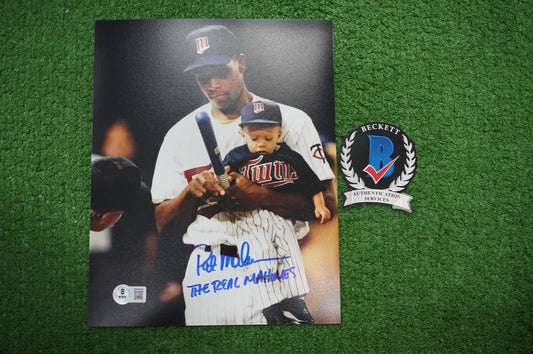 PAT PATRICK MAHOMES SR. SIGNED 8x10 PHOTO w/THE REAL Twins BAS COA