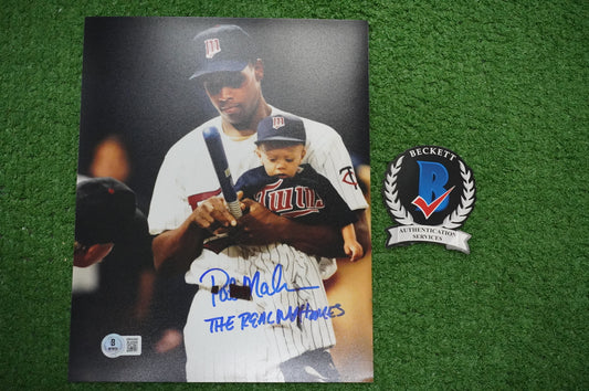 PAT PATRICK MAHOMES SR. SIGNED 8x10 PHOTO w/THE REAL Twins BAS COA