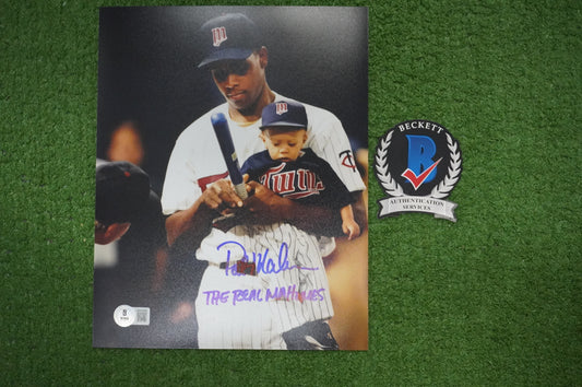 PAT PATRICK MAHOMES SR. SIGNED 8x10 PHOTO w/THE REAL Twins BAS COA