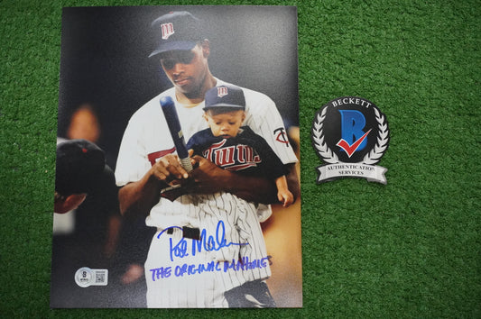 PAT PATRICK MAHOMES SR. SIGNED 8x10 PHOTO w/THE ORIGINAL Twins BAS COA