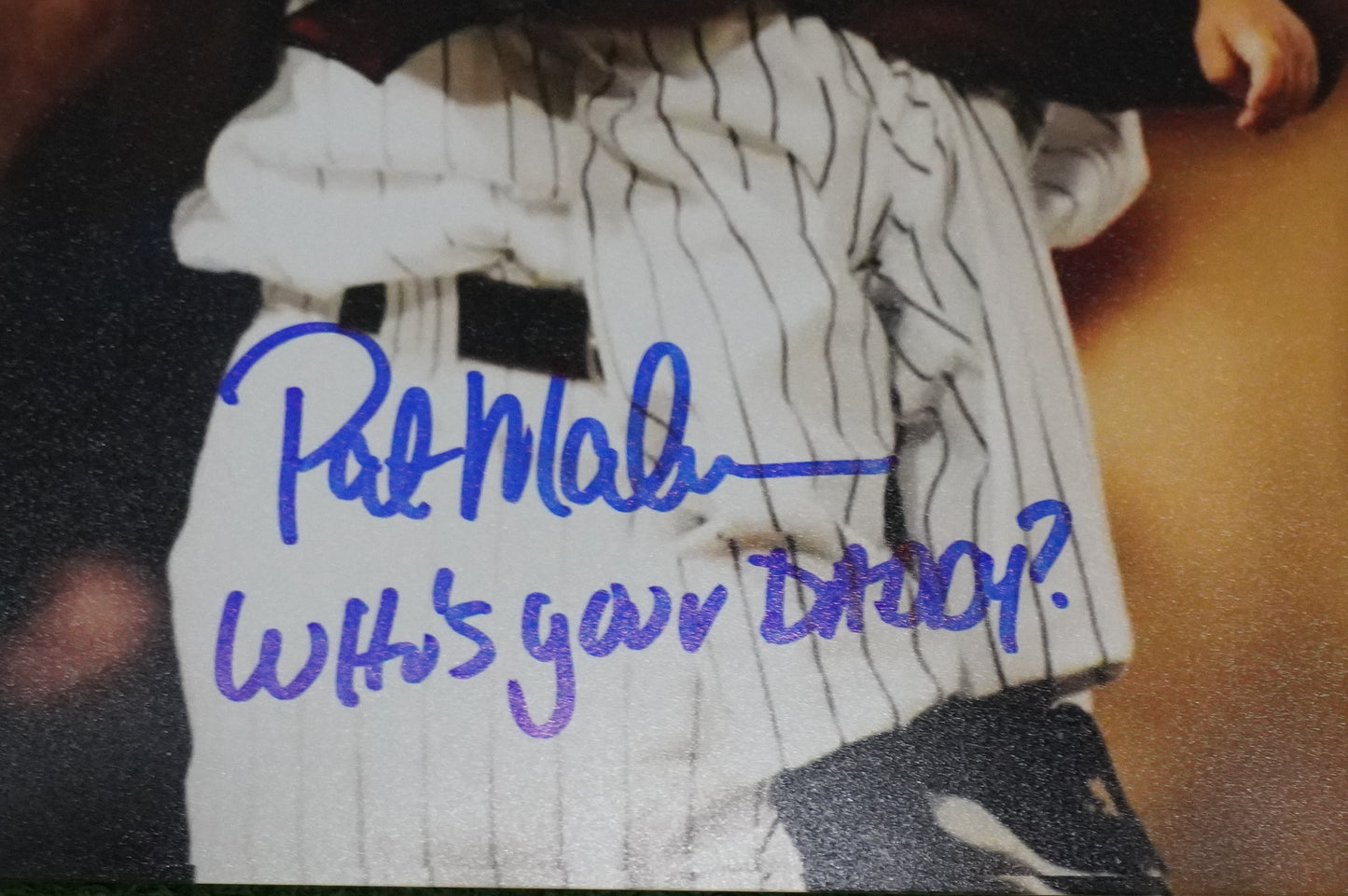 PAT PATRICK MAHOMES SR. SIGNED 8x10 PHOTO w/WHO'S YOUR DADDY? Twins BAS