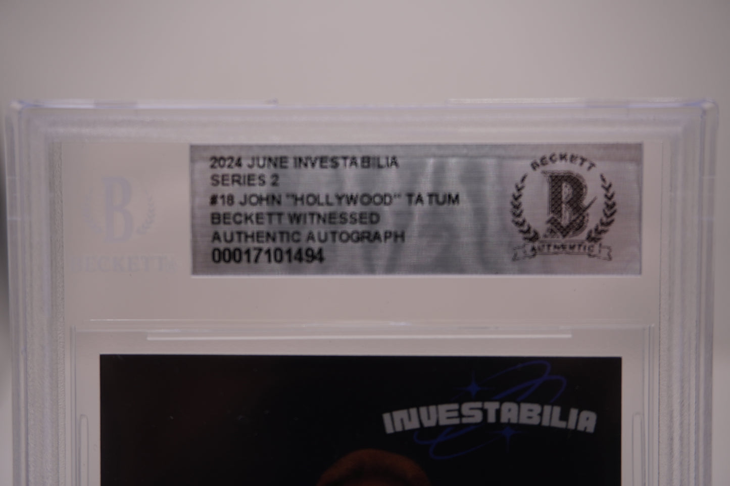 2024 JUNE INVESTABILIA SERIES 2 #18 JOHN "HOLLYWOOD" TATUM BAS AUTHENTIC AUTO