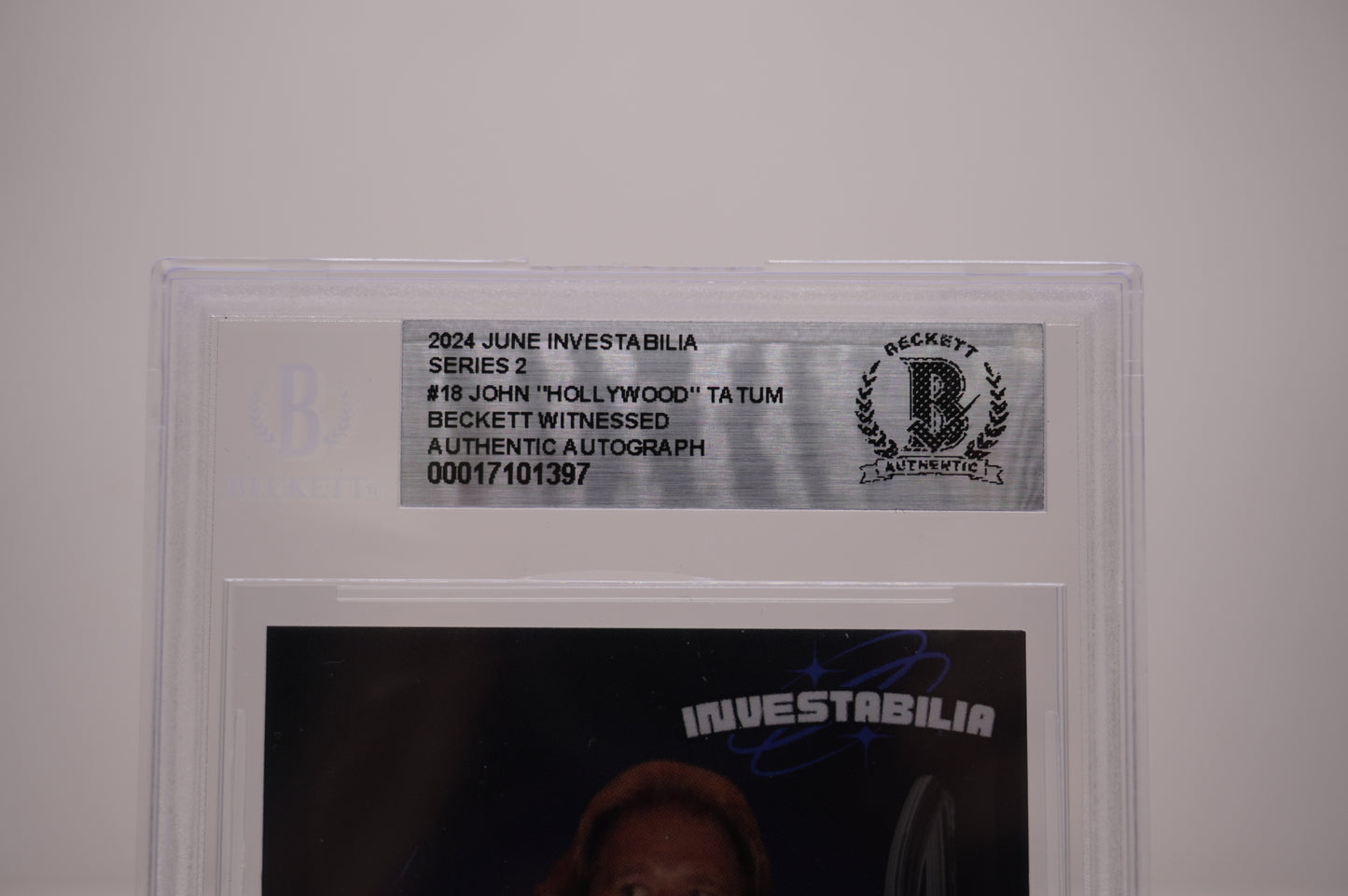 2024 JUNE INVESTABILIA SERIES 2 #18 JOHN "HOLLYWOOD" TATUM BAS AUTHENTIC AUTO