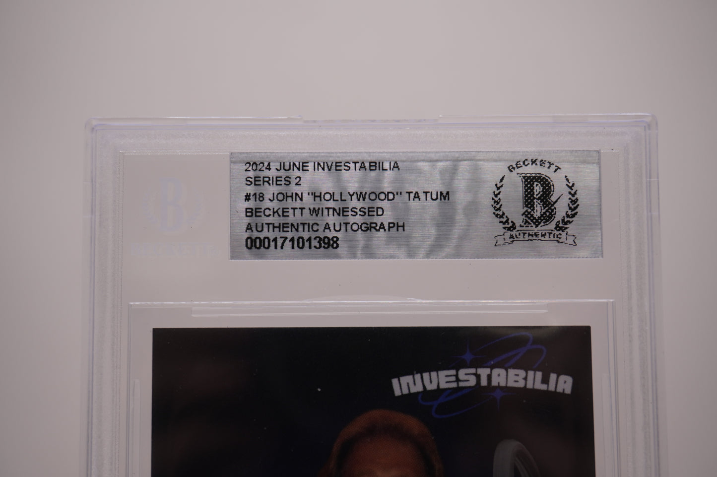 2024 JUNE INVESTABILIA SERIES 2 #18 JOHN "HOLLYWOOD" TATUM BAS AUTHENTIC AUTO